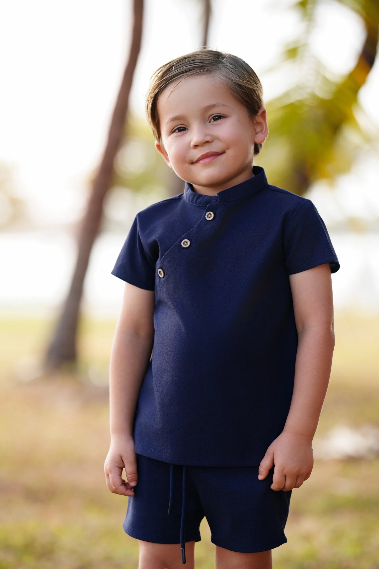 Ari navy side button set SS25