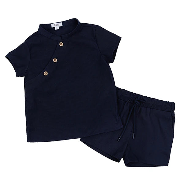 Ari navy side button set SS25