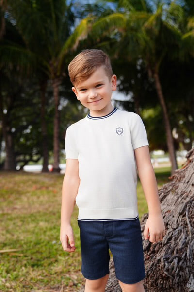Arlo midnight short sleeve sweater SS25