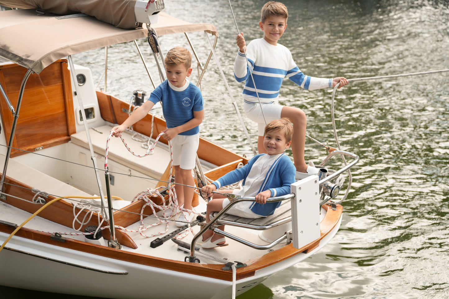 Neil True Blue Stripe Sweater SS26