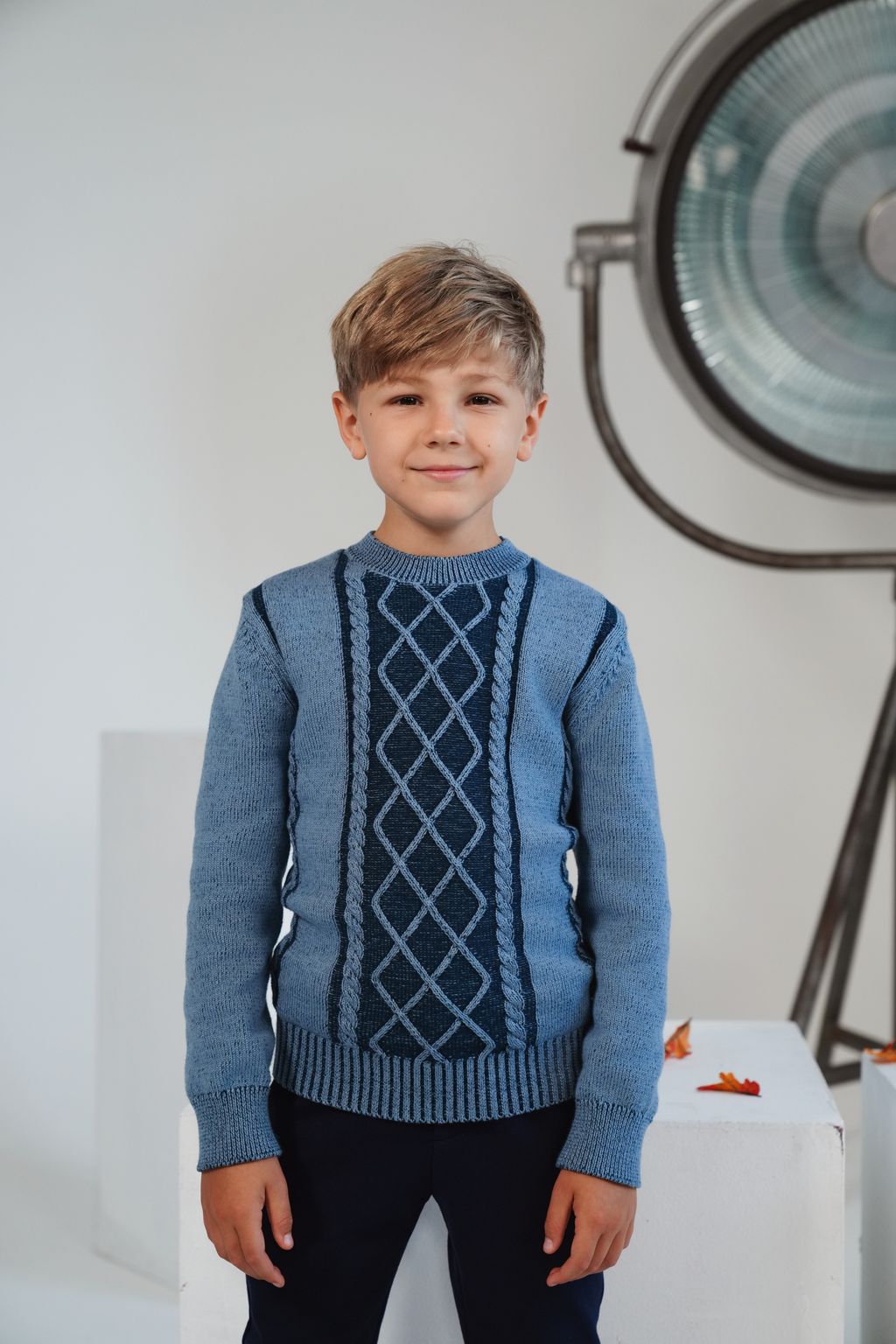 Brock navy sweater FW25