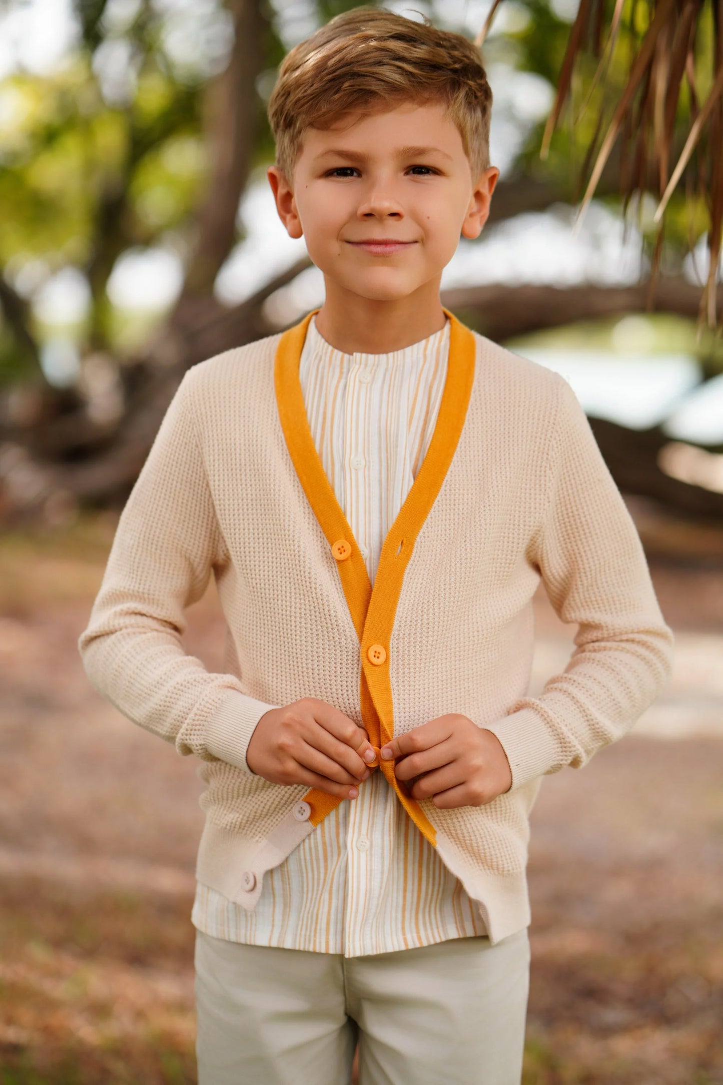 Caden mustard short sleeve shirt SS25