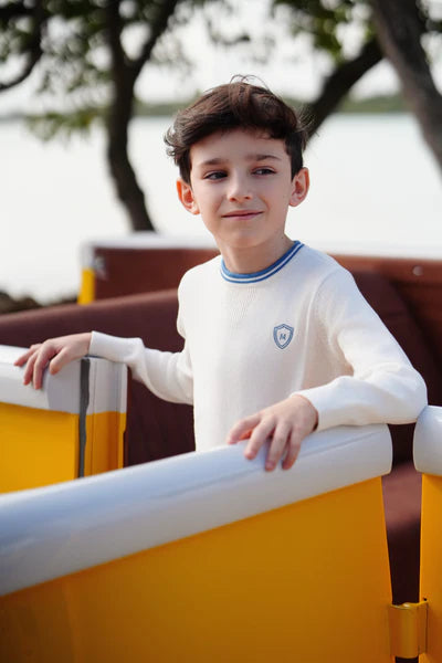 Arlo true blue long sleeve sweater SS25