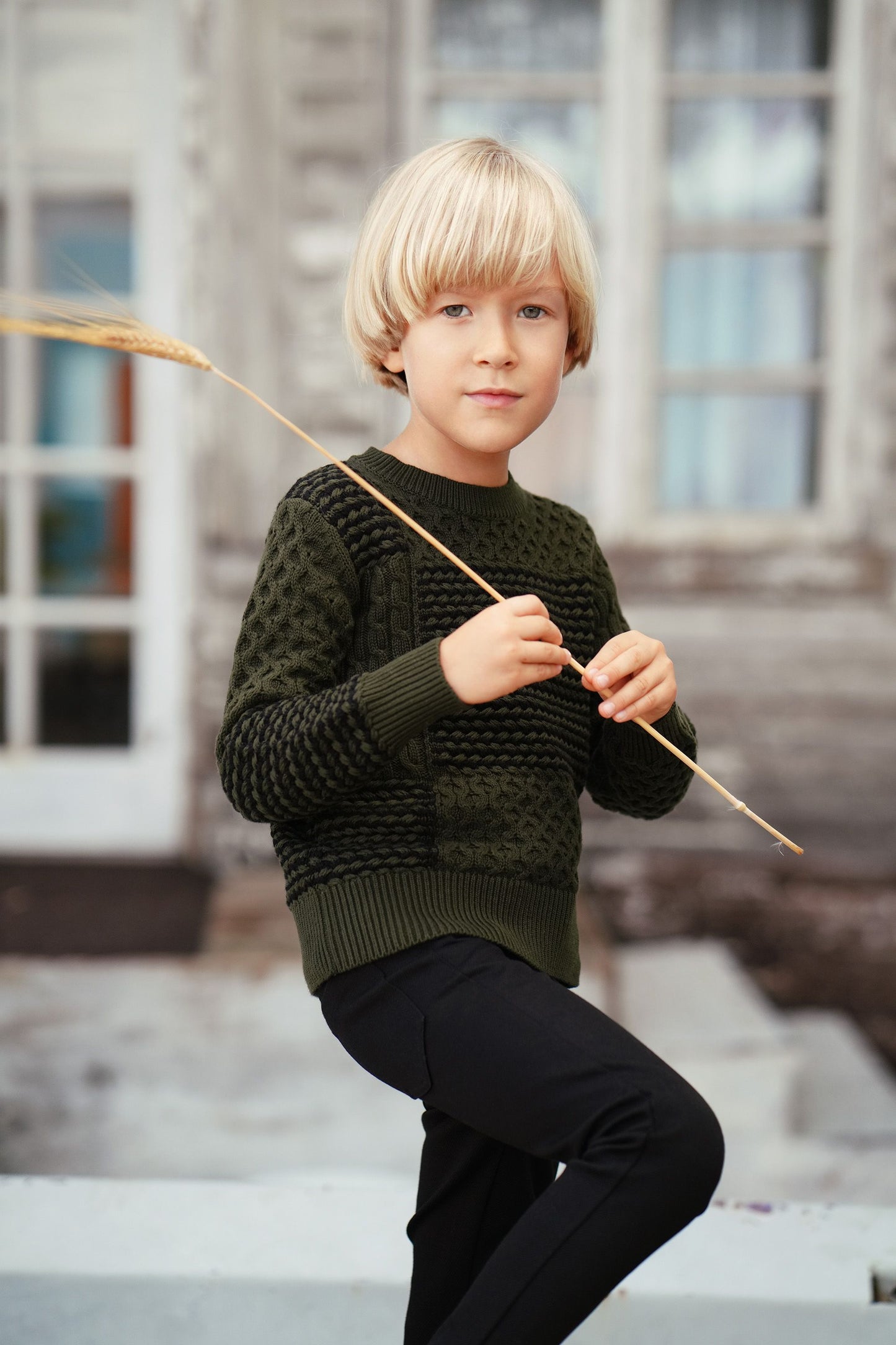 Patchwork Moss Sweater