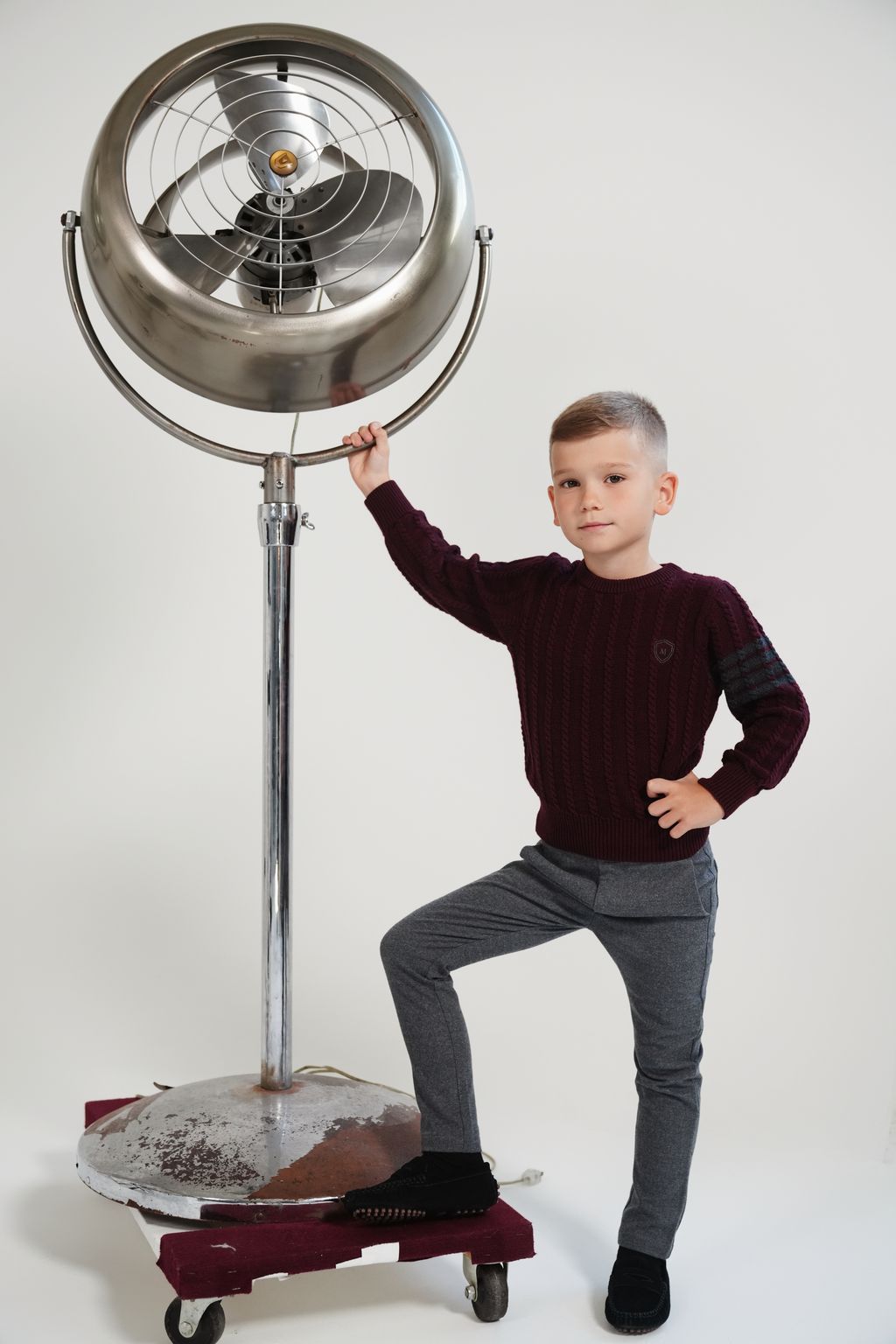 Ray cable knit wine sweater FW25