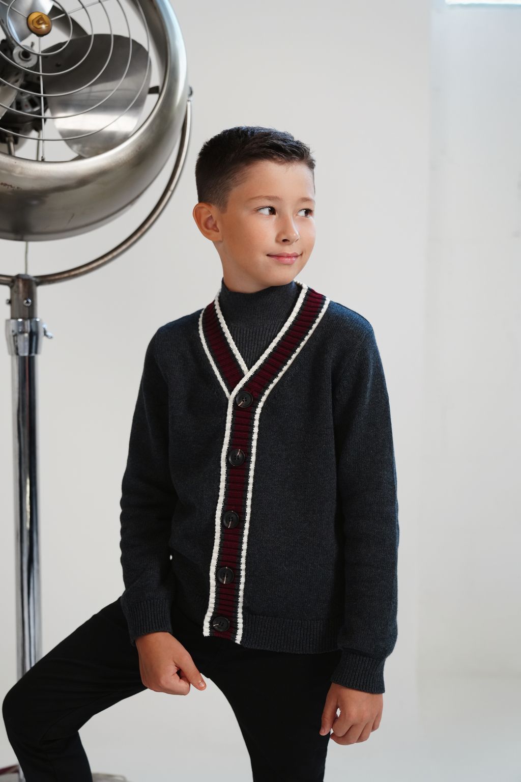 Ty charcoal cardigan FW25