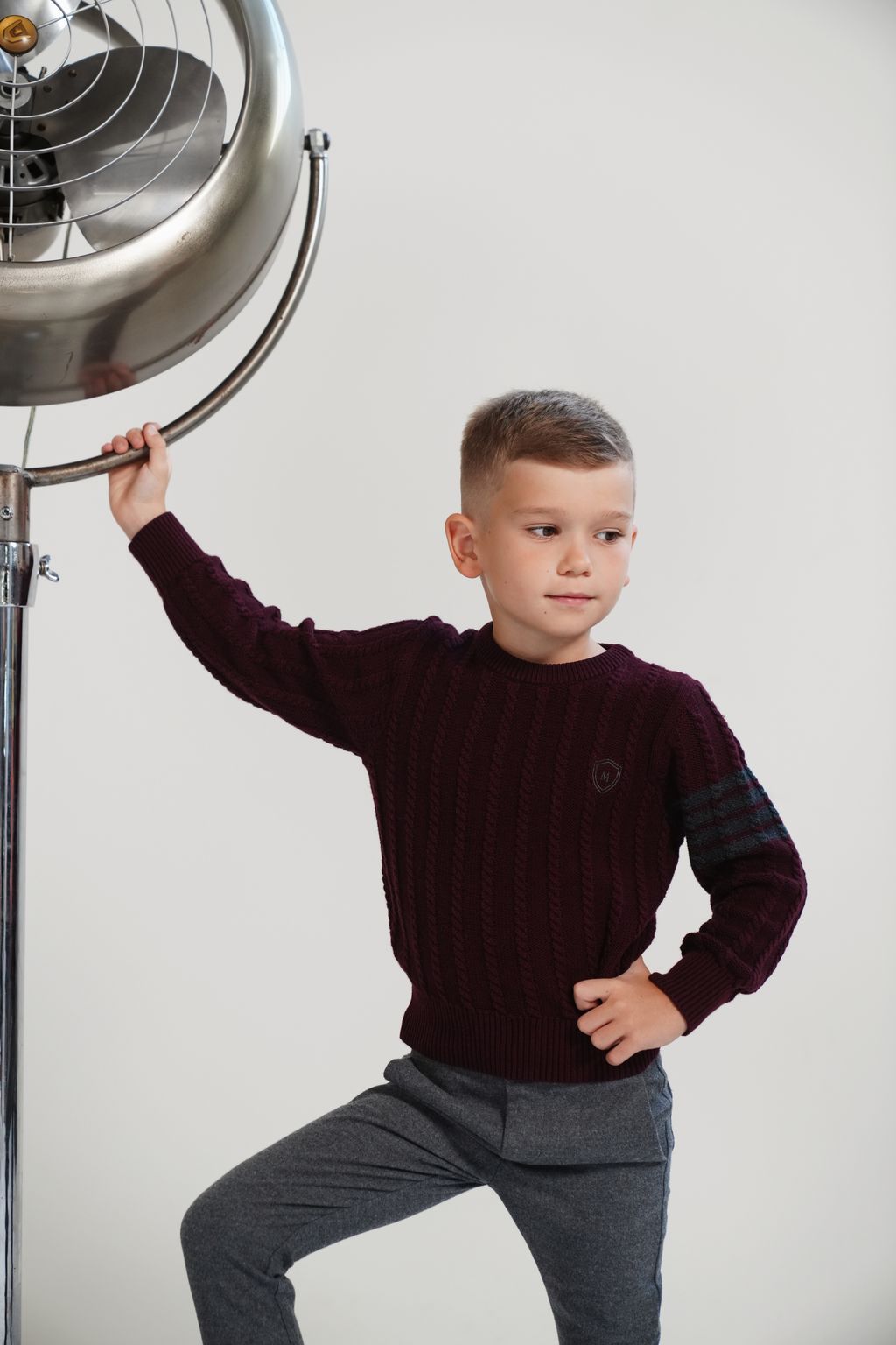 Ray cable knit wine sweater FW25