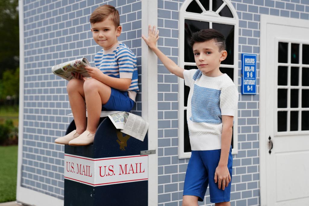 Ezra true blue sweater