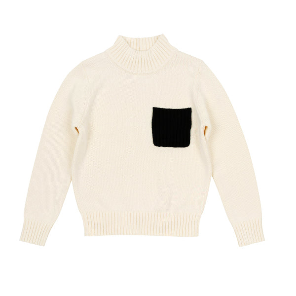 Butter Ribbed Pocket Turtleneck