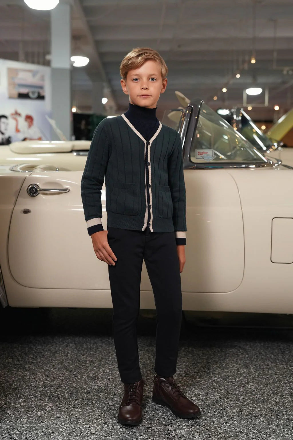 Percy teal cardigan FW26