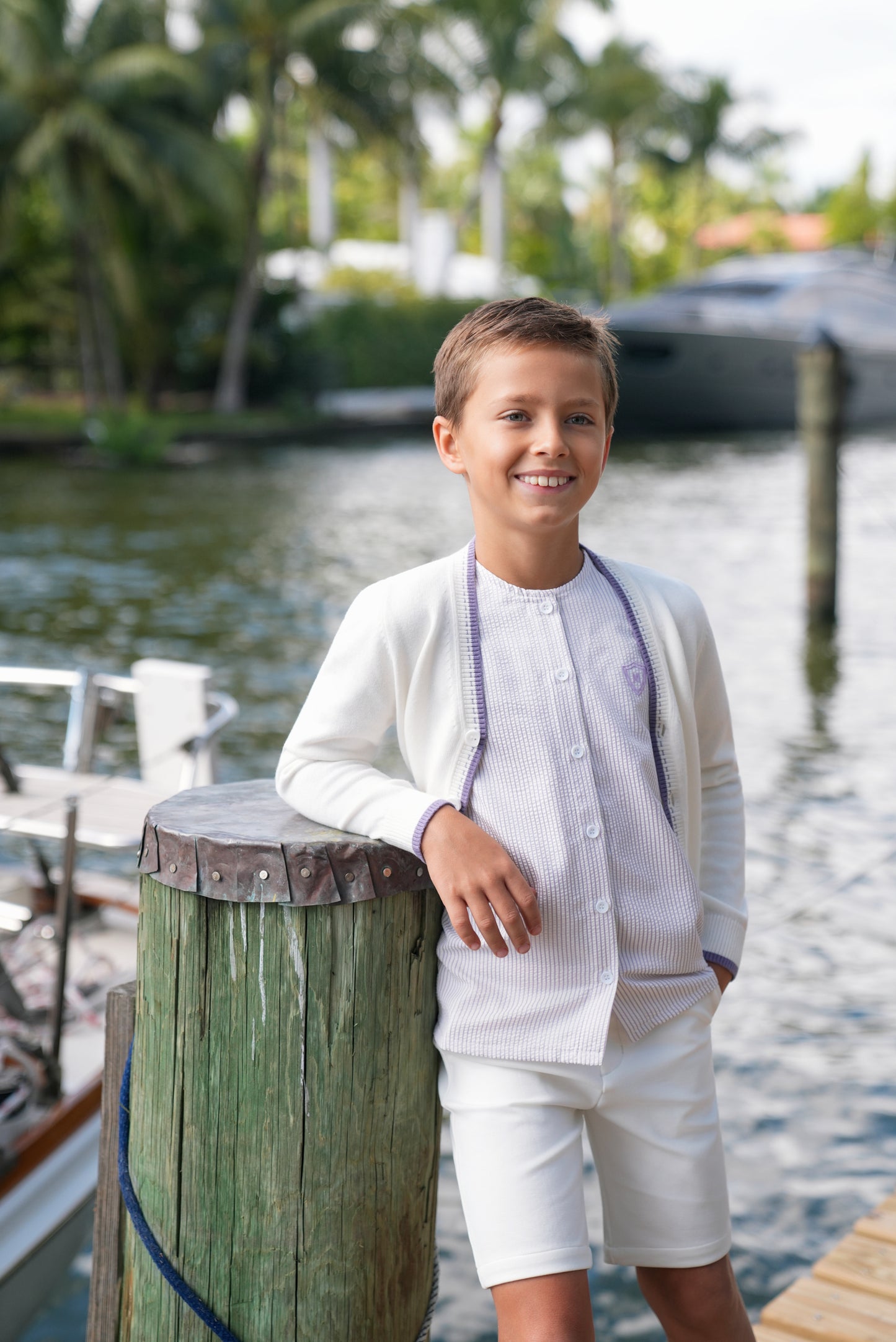 Lavender Zane Stitch Cardigan SS26