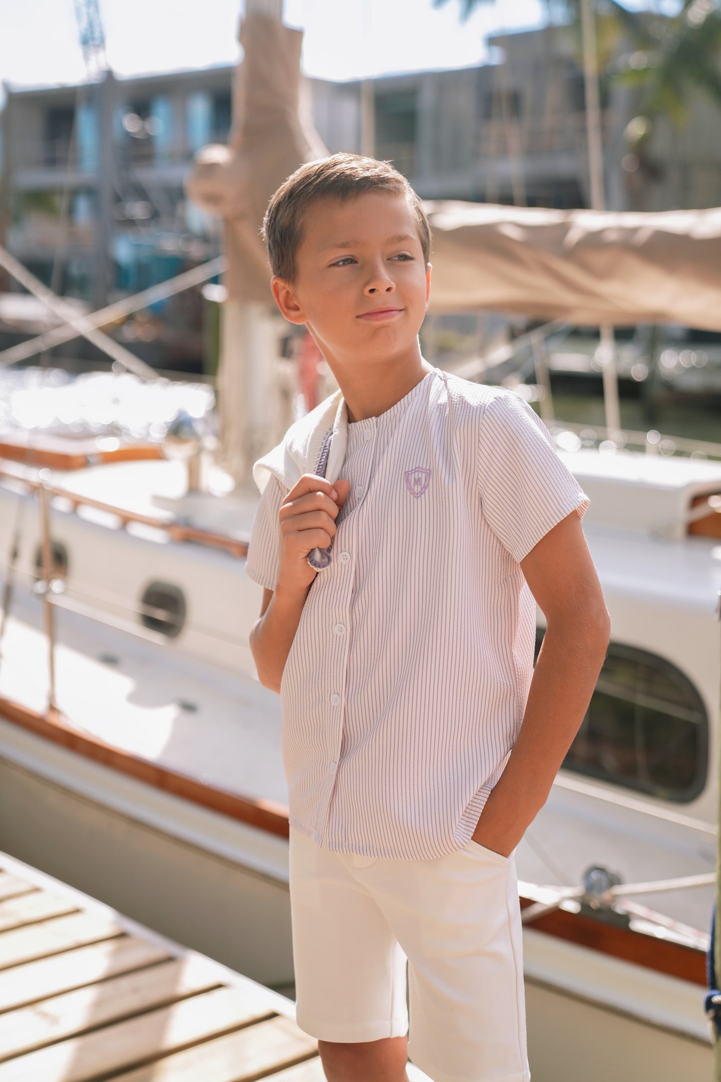 Caden Lavender Stripe Shirt SS26