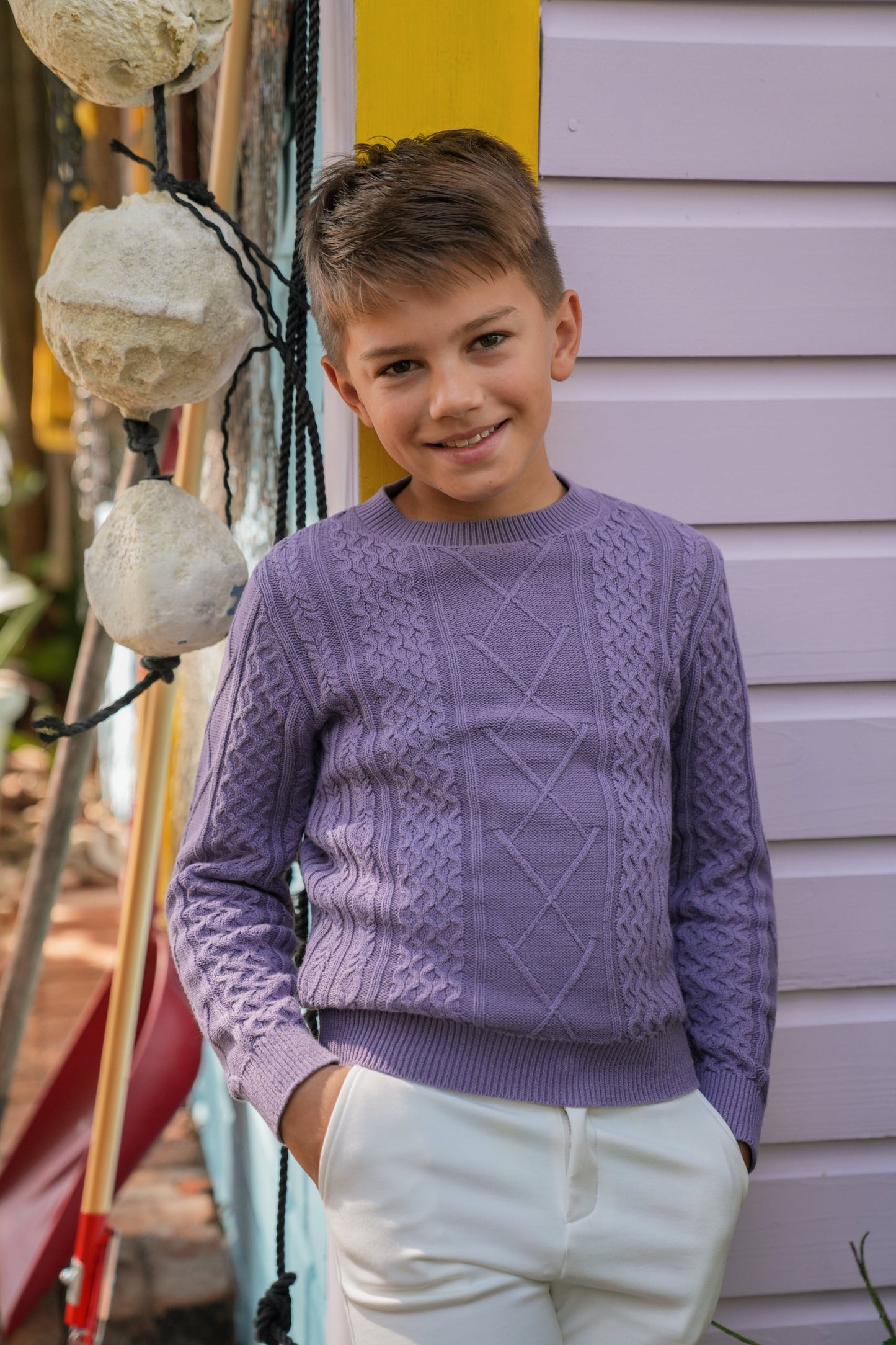 Penn Lavender Mix Knit Sweater SS26