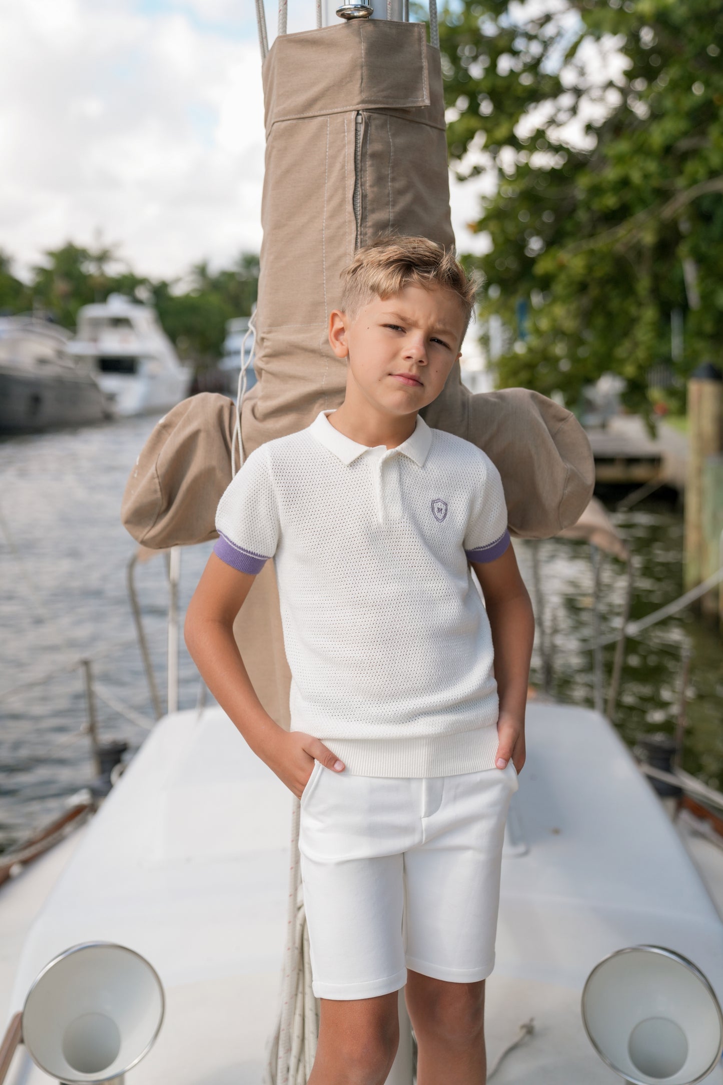 Roy Lavender Collar Polo SS26