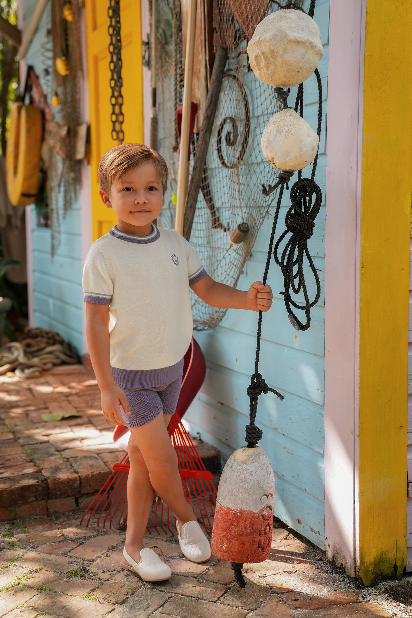 Lavender Knit Shorts SS26