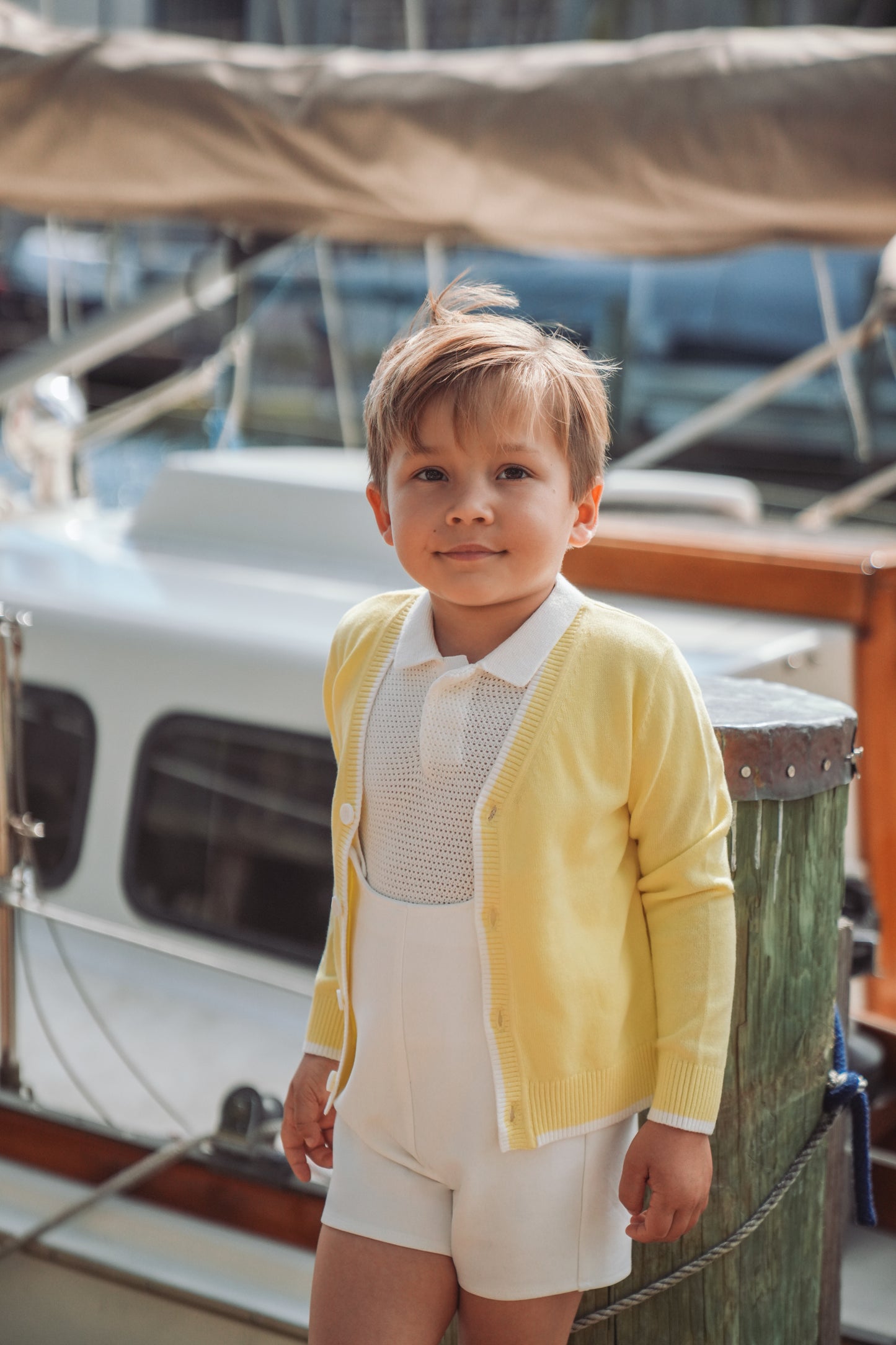 Pale Yellow Zane Stitch Cardigan SS26