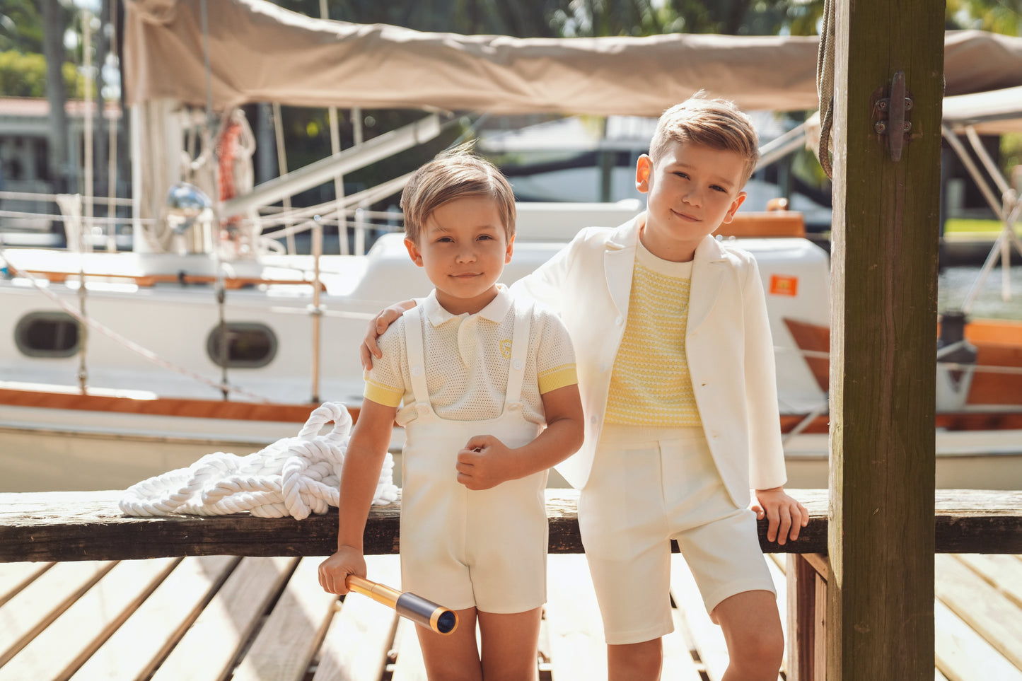 Saul Pale Yellow Short Sleeve Sweater SS26