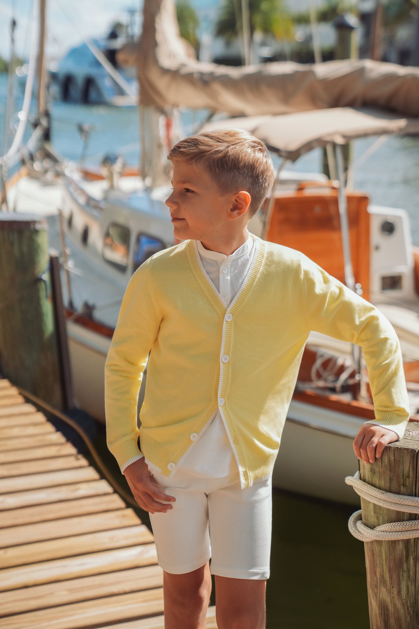 Pale Yellow Zane Stitch Cardigan SS26