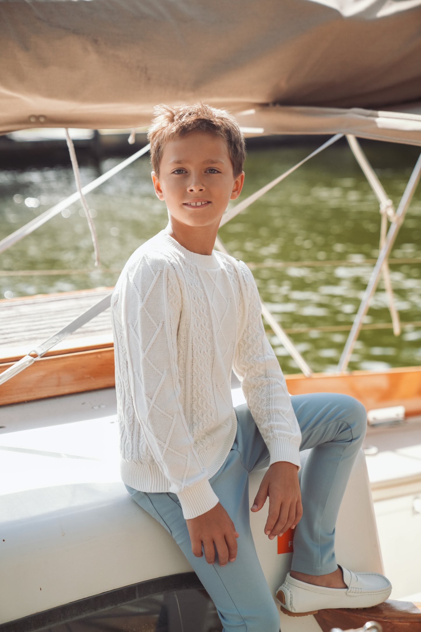 Penn White Mix Knit Sweater SS26