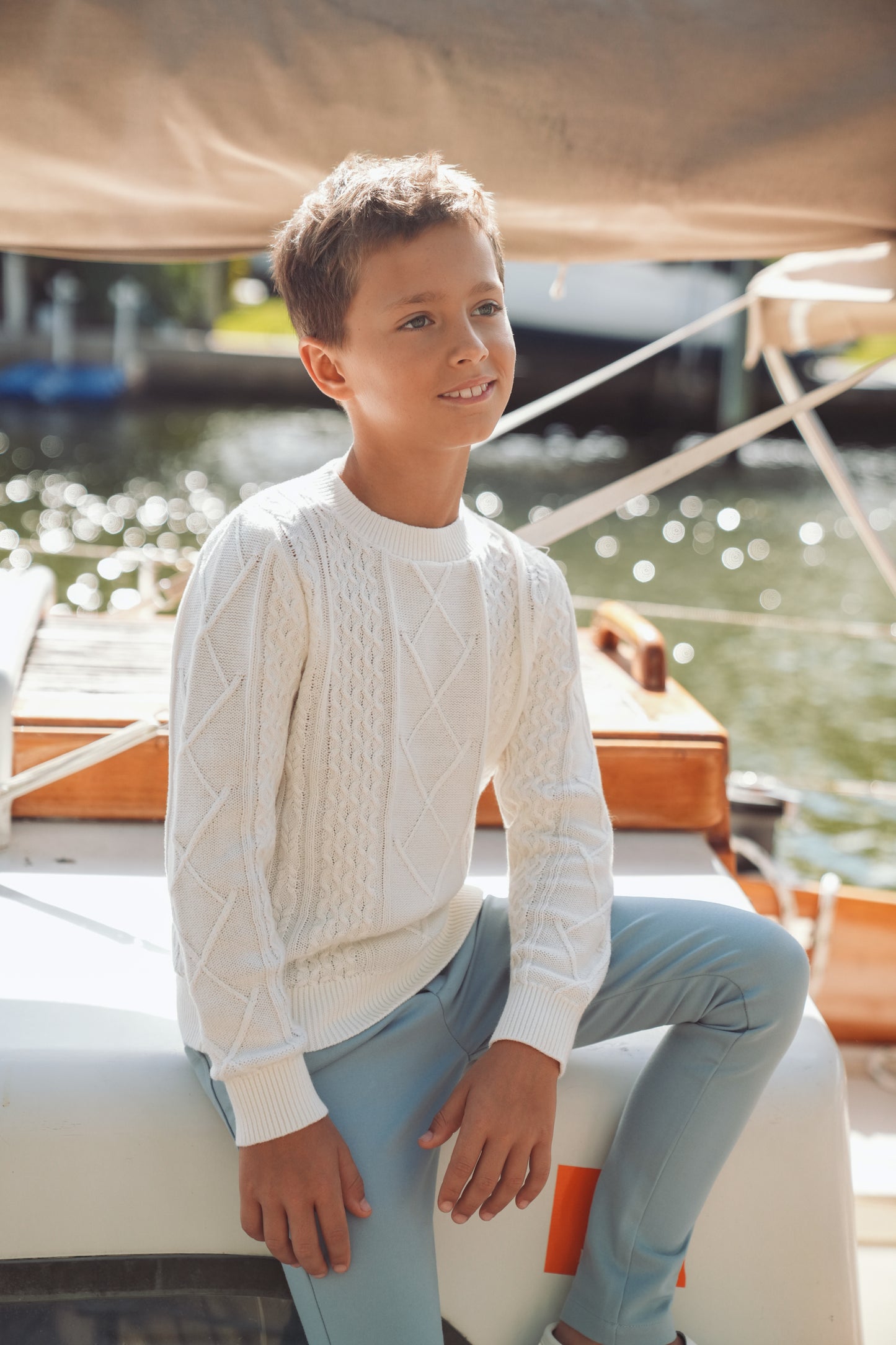 Penn White Mix Knit Sweater SS26