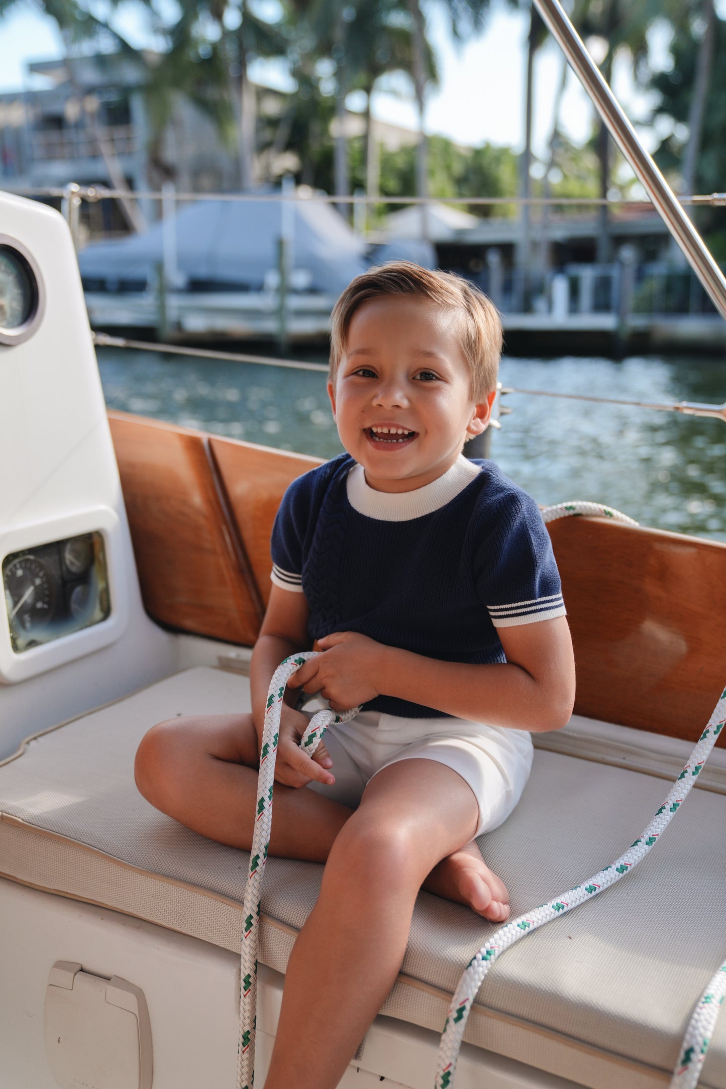 Heath Cable Midnight Short Sleeve Sweater SS26