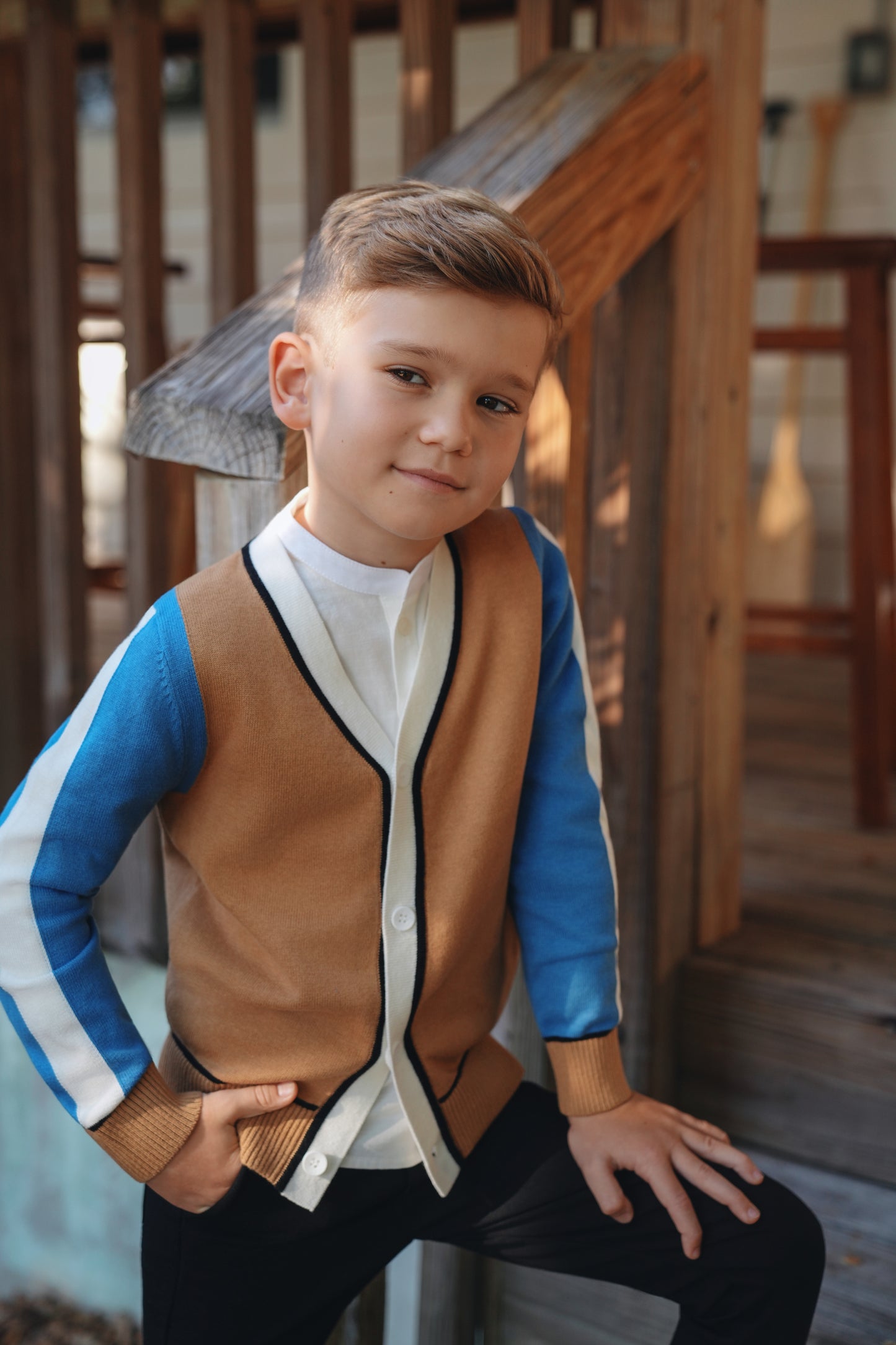 Joel Colorblock Cardigan SS26