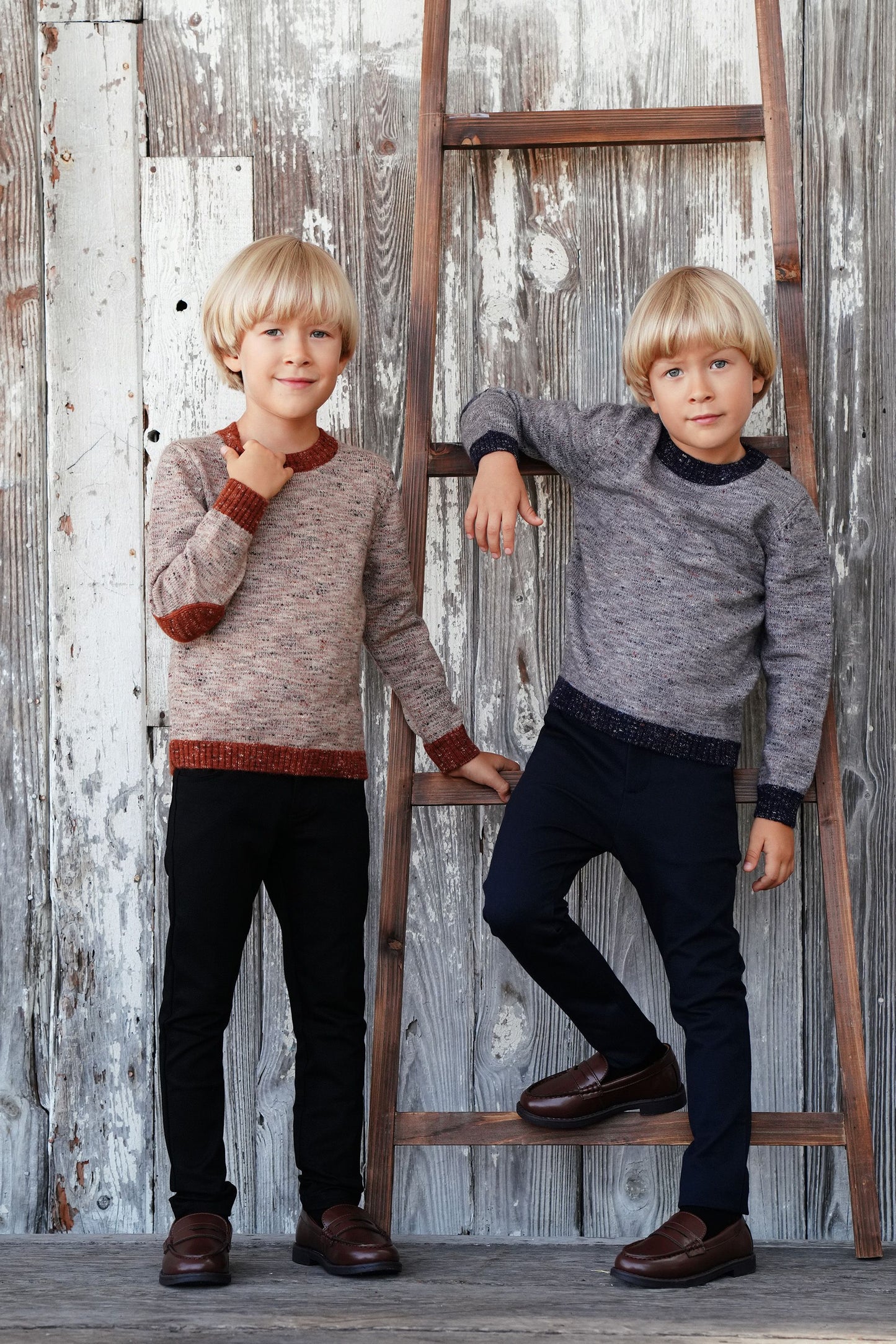 Elbow Patch Burnt Orange Sweater