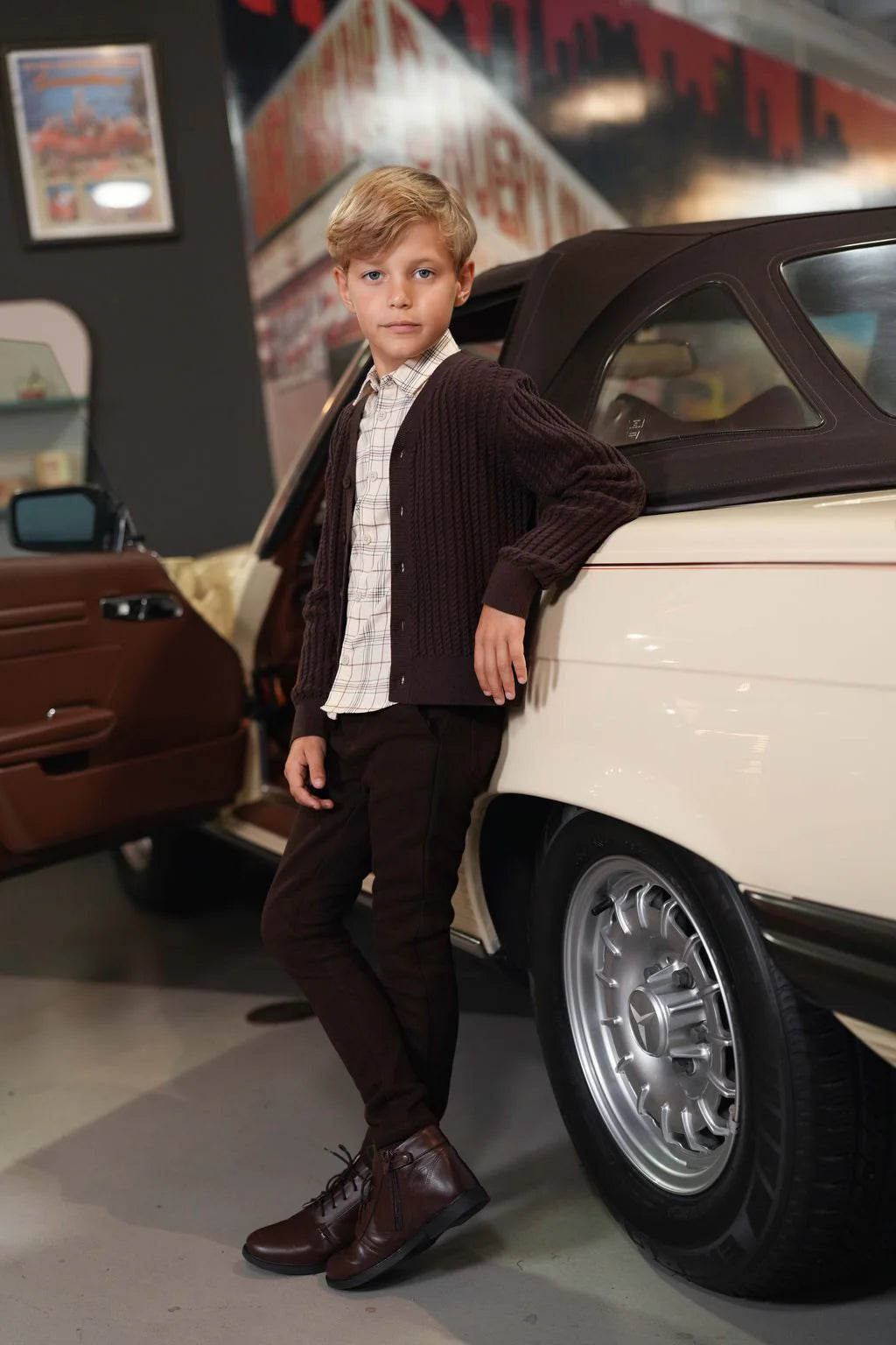 Walter cocoa cable cardigan FW26