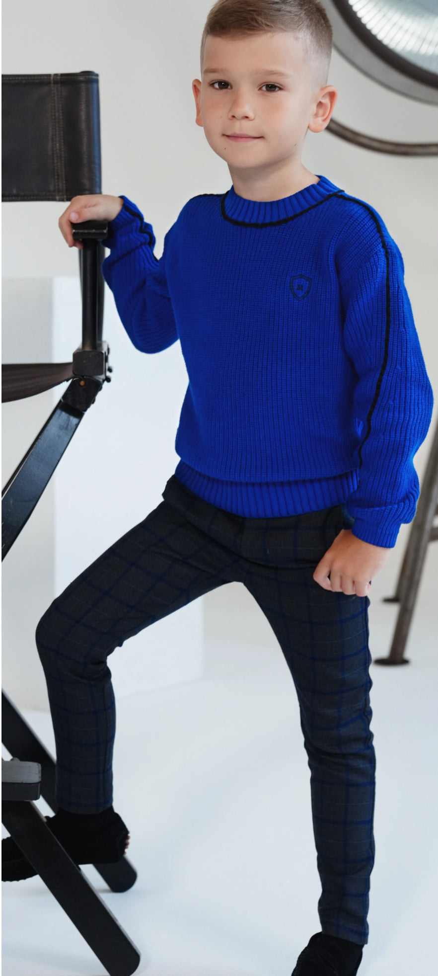 Rex true blue piped sweater FW25