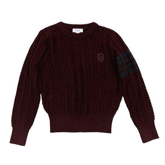 Ray cable knit wine sweater FW25