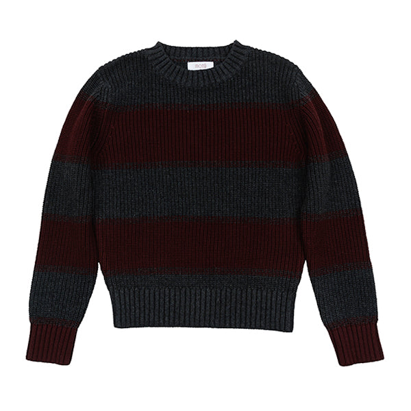Eli ombre wine striped sweater FW25
