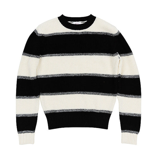 Eli ombre black/white striped sweater FW25