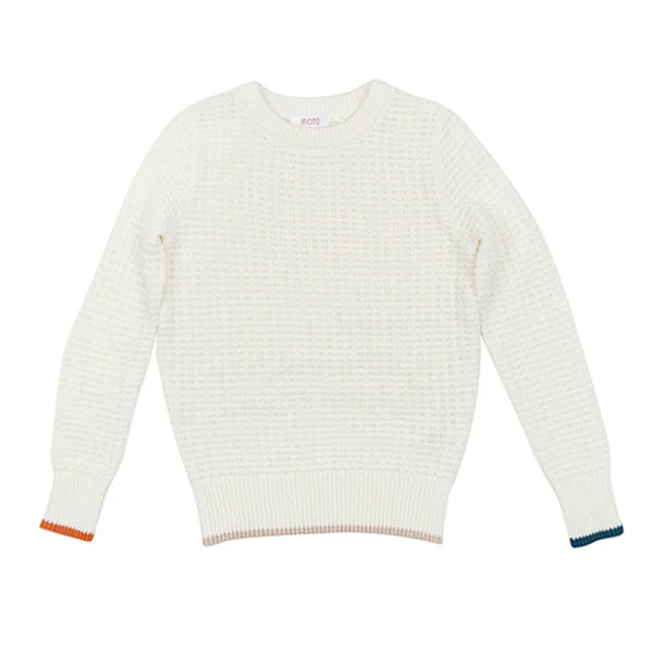 Lyle teal multi long sleeve sweater SS25