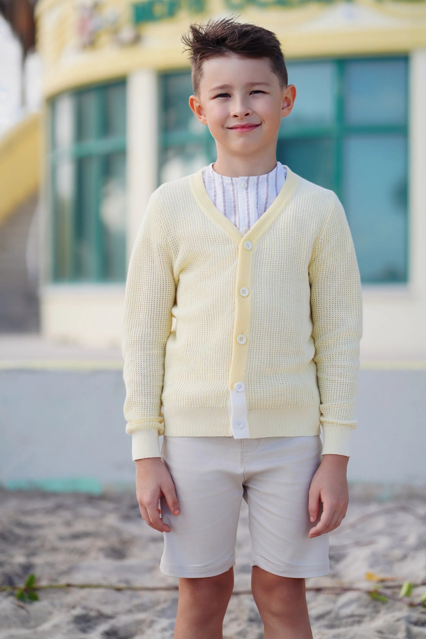 Jack pale yellow cardi SS25