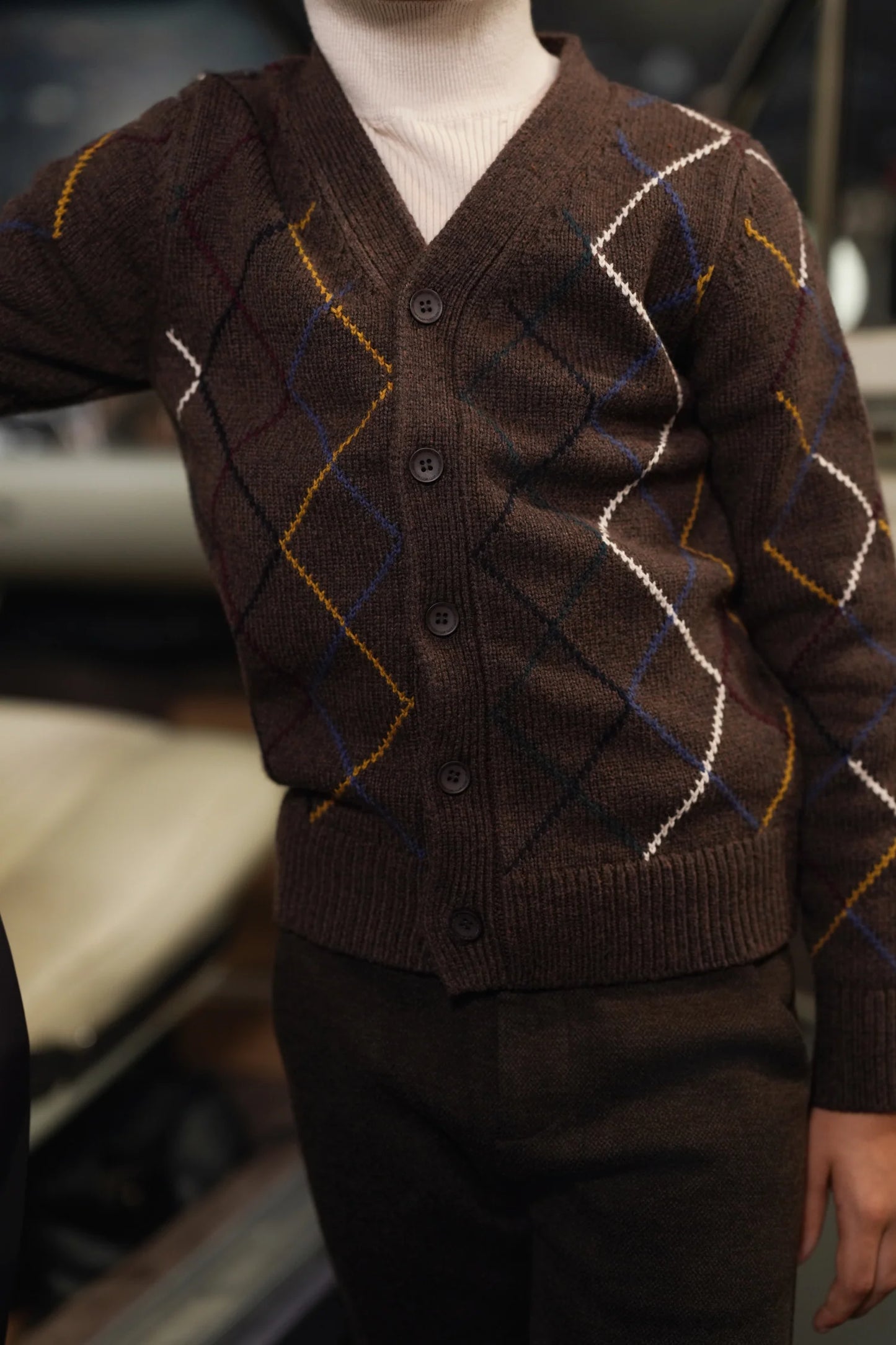 Reni cocoa cardigan FW26