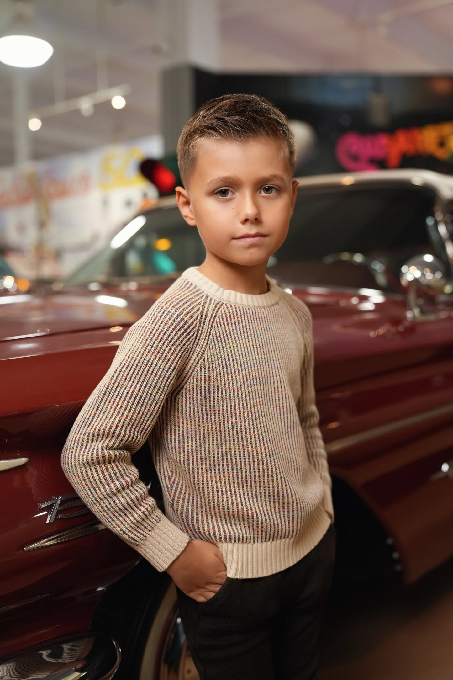 Arthur cocoa multi sweater FW26