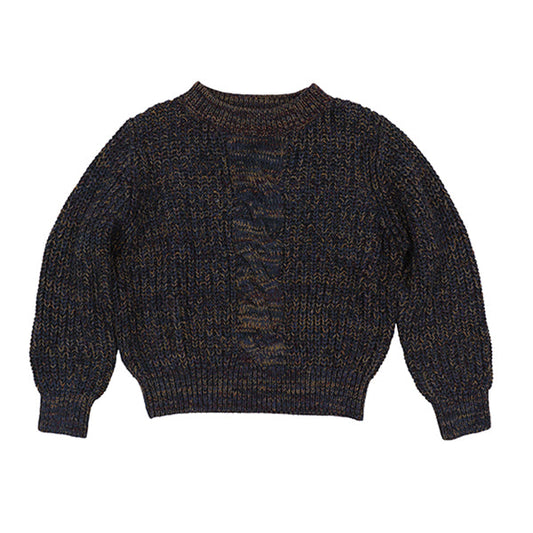 Blaise midnight center front cable sweater FW26