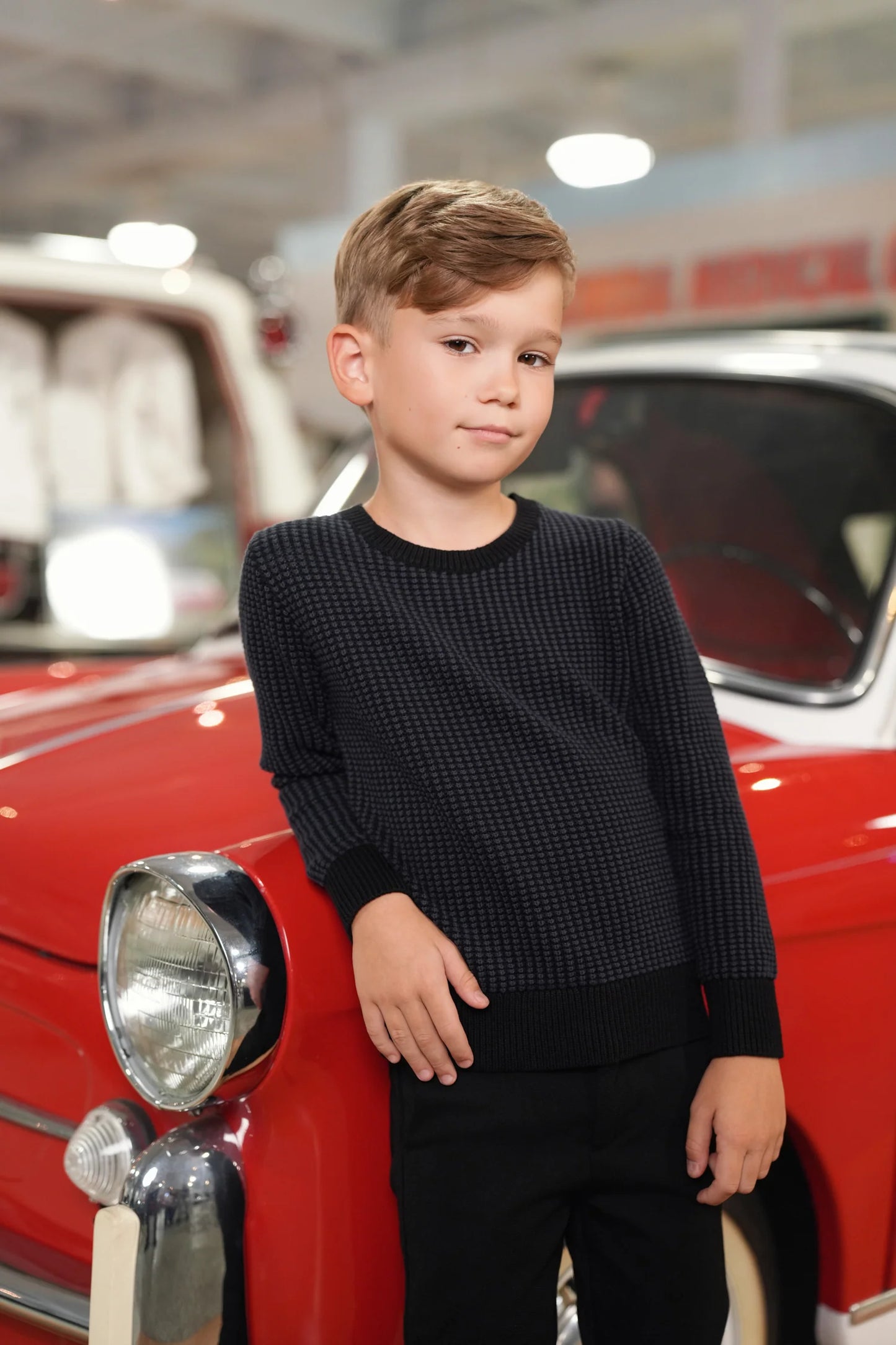 Beck blue sweater FW26