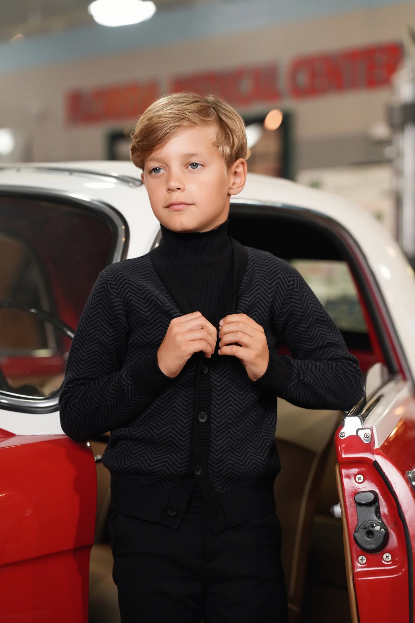 Otis blue cardigan FW26