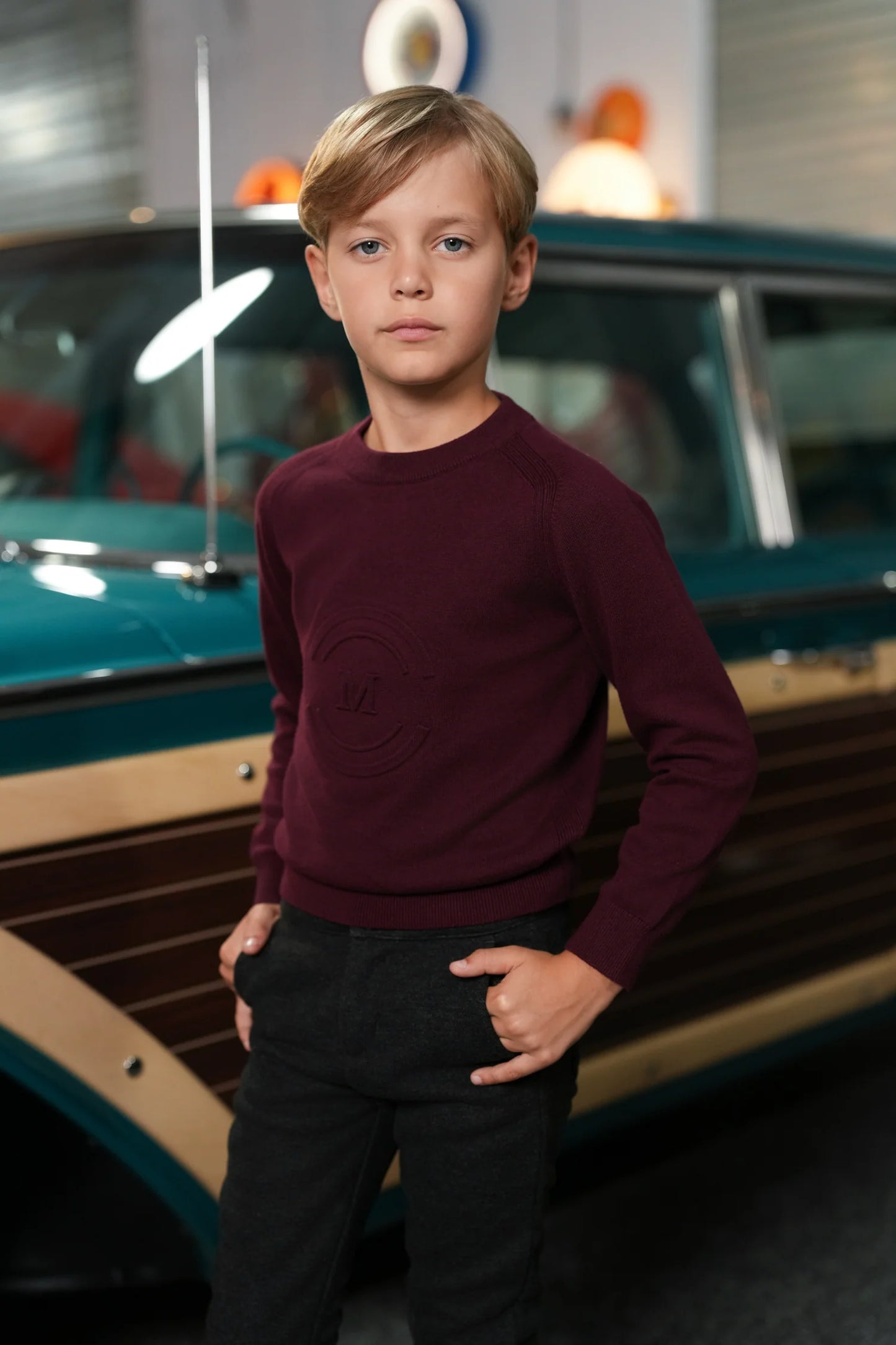 Rufus wine center logo sweater FW26