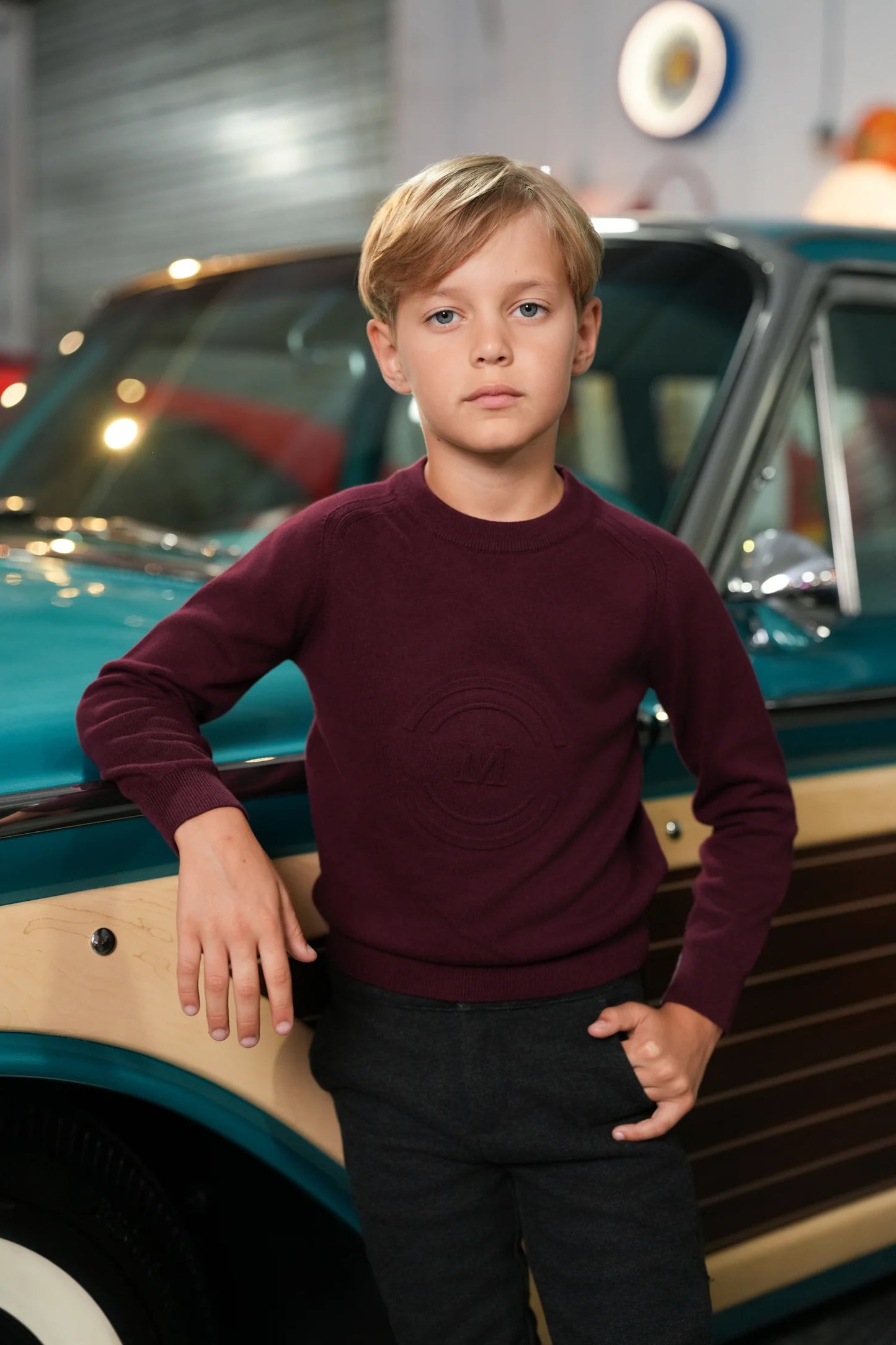 Rufus wine center logo sweater FW26