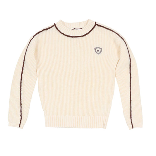 Rex cream piped sweater FW26