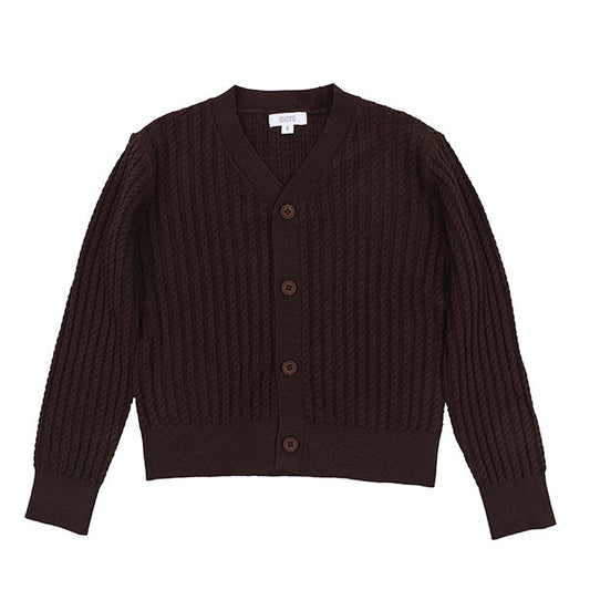 Walter cocoa cable cardigan FW26