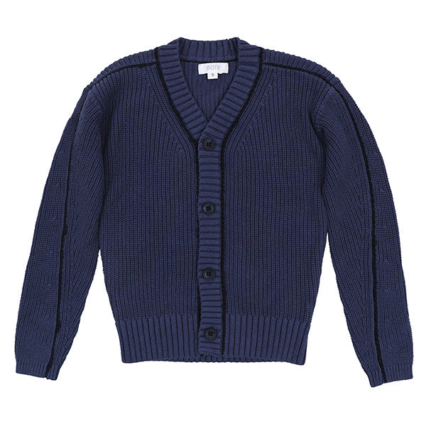 Bo blue piped cardigan FW26