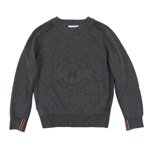 Rufus charcoal center logo sweater FW26