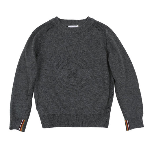 Rufus charcoal center logo sweater FW26