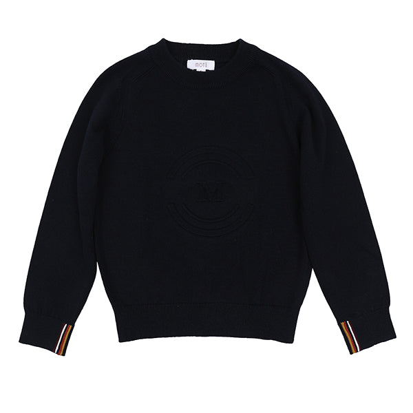 Rufus midnight center logo sweater FW26