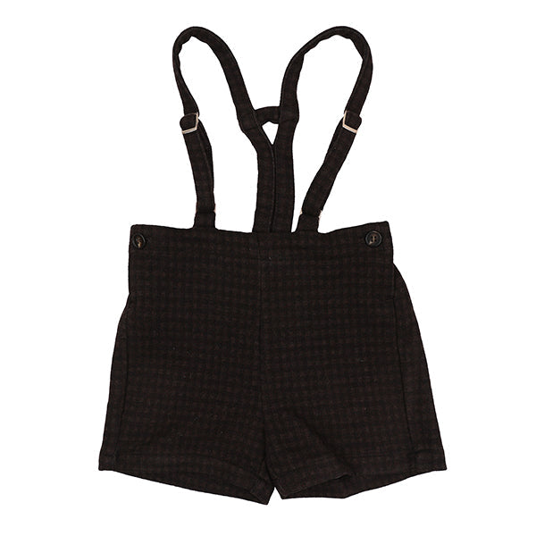 Beck cocoa plaid overalls FW26