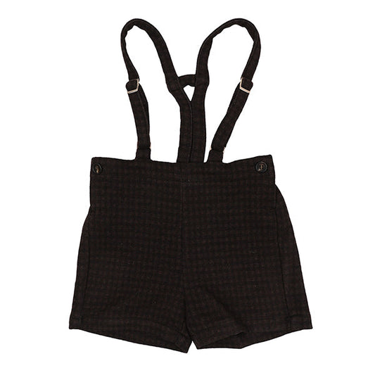 Beck cocoa plaid overalls FW26