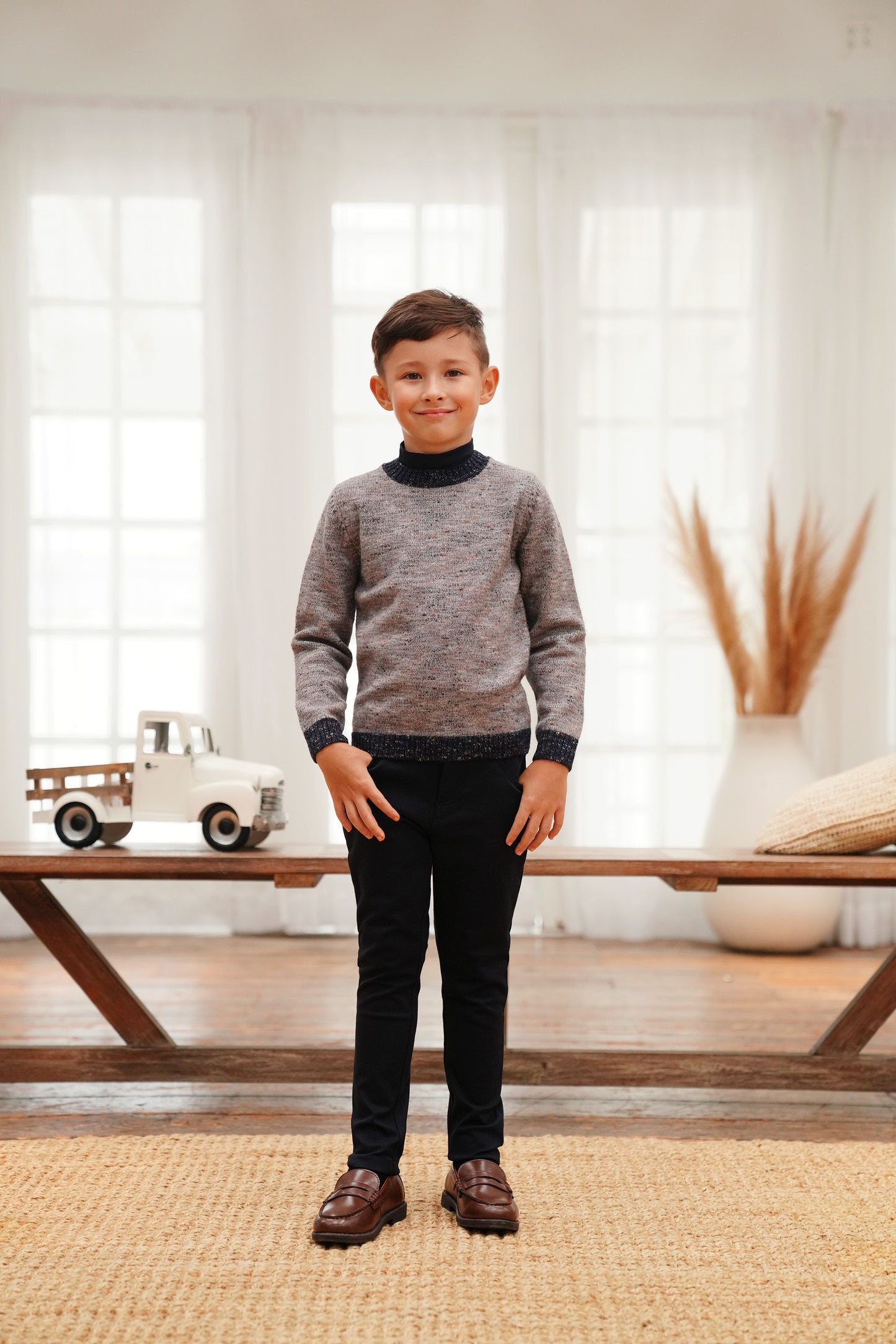 Liam navy cotton pants